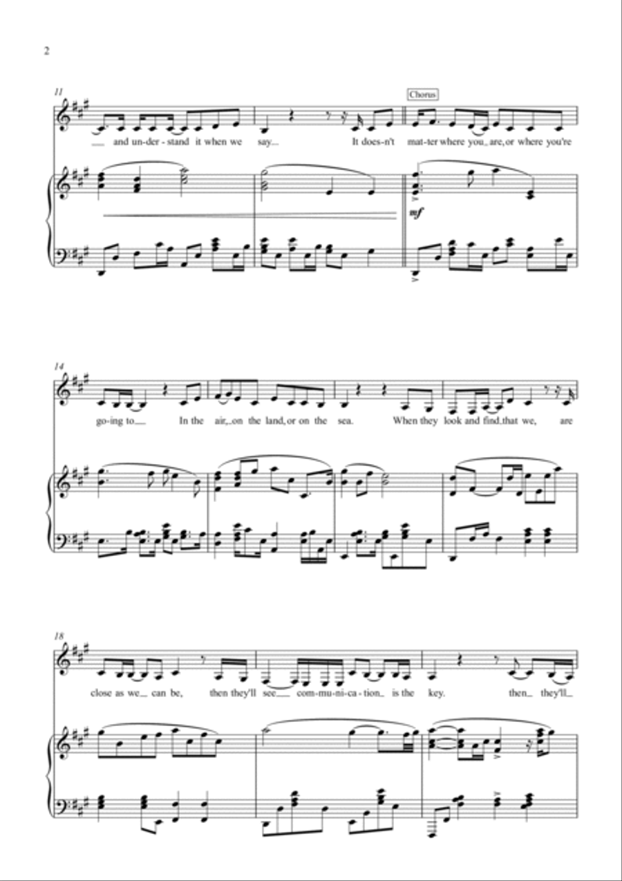 Communication Piano Solo scores gallery preview page 2