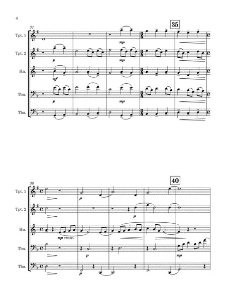 2. Paisaje Mexicano (from Three Latin American Sketches) for Brass Quintet image number null