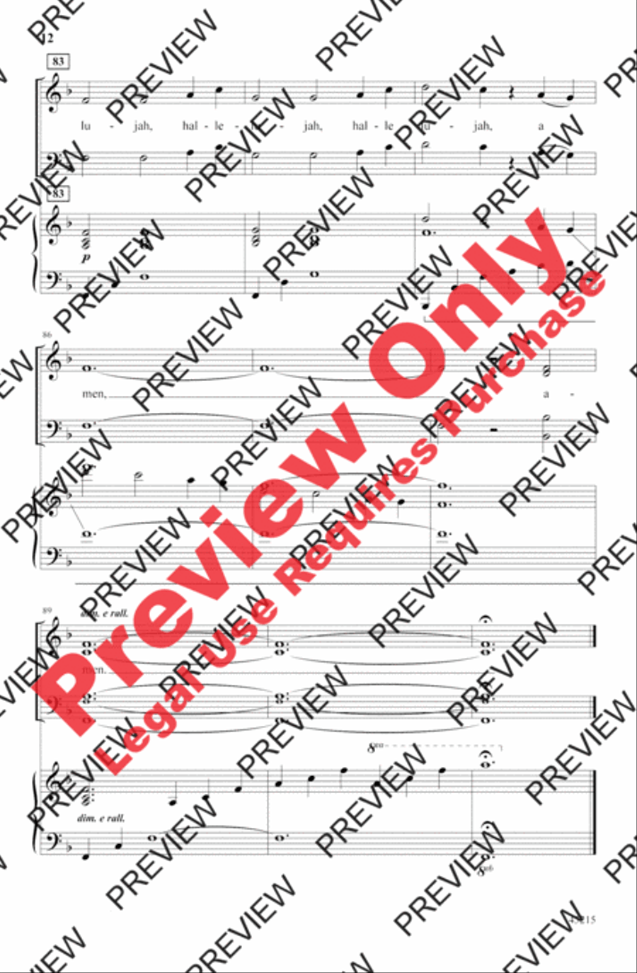 Come, Thou Fount of Every Blessing 4-Part scores gallery preview page 12