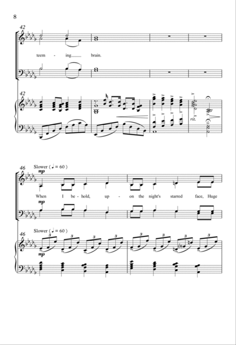 That I Shall Never Look Upon Thee More 4-Part scores gallery preview page 6