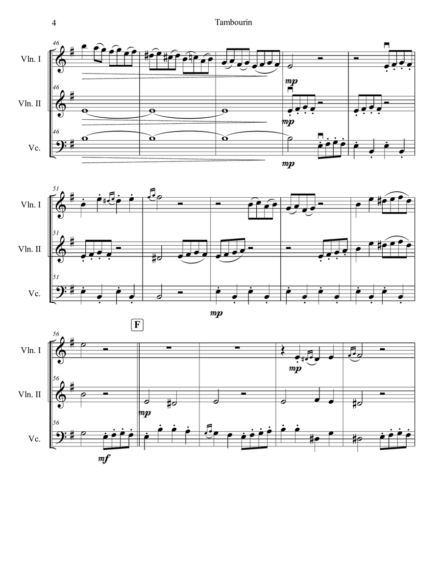 Tambourin String Trio scores gallery preview page 4