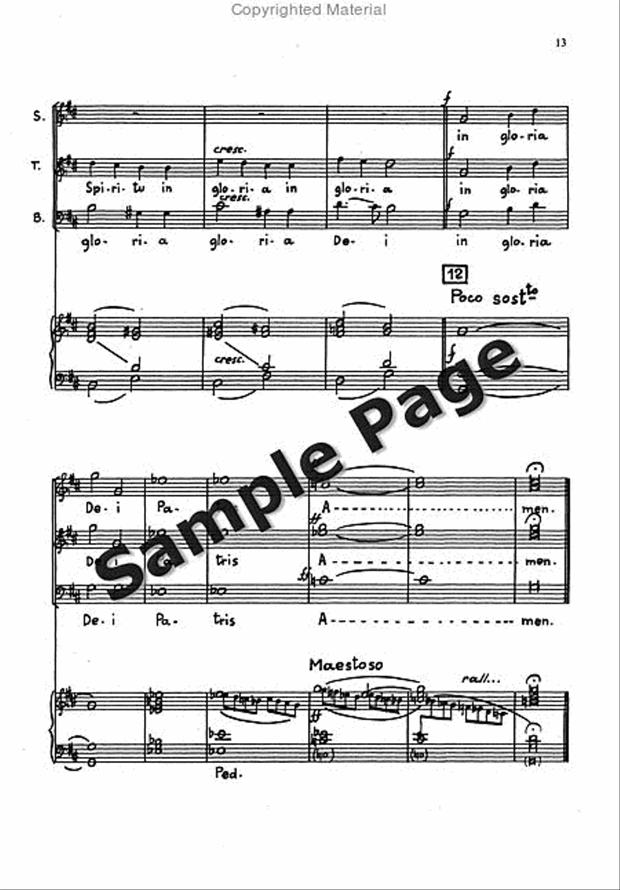Messa Breve For Mixed Choir (3 Voices Stb) And Organ STB scores gallery preview page 12