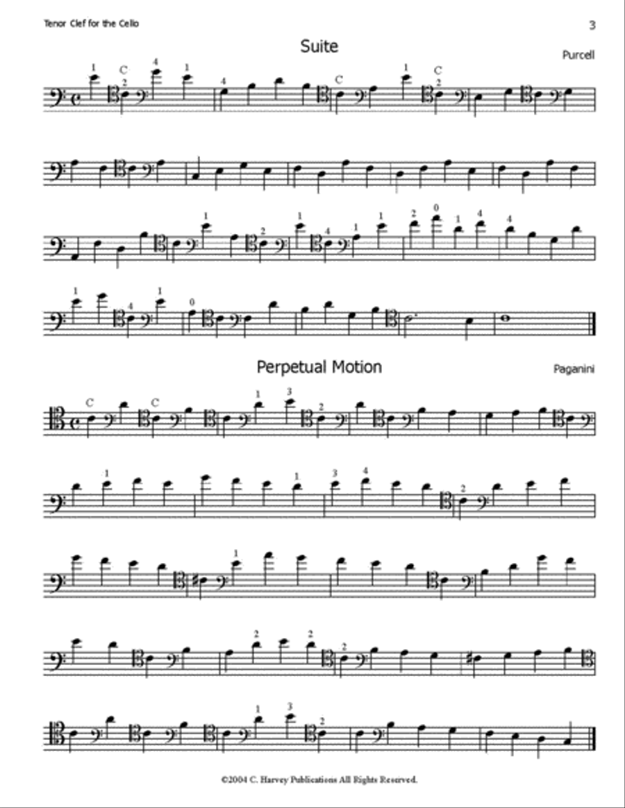 Tenor Clef for the Cello Tenor Clef for the Cello Cello scores gallery preview page 3