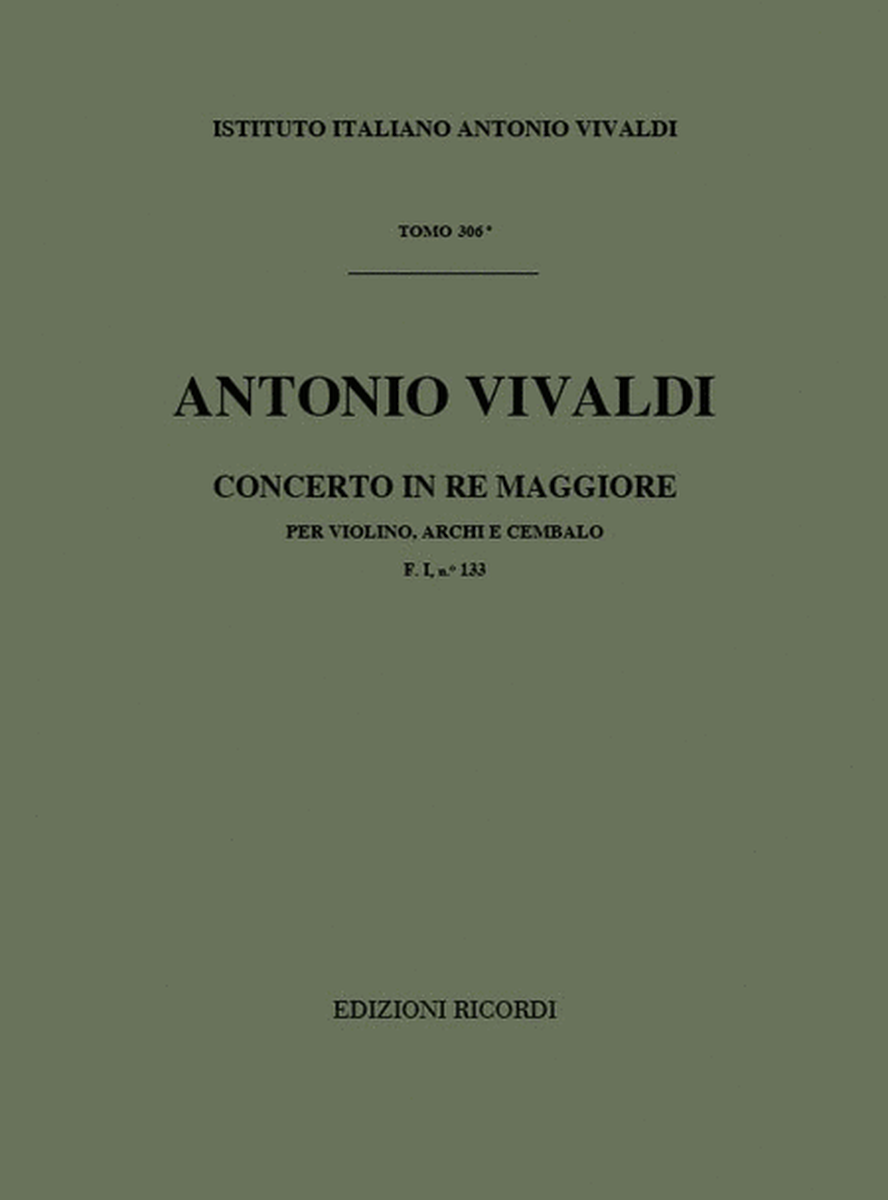 Concerto Per Violino, Archi E B.C.: In Re Rv 233