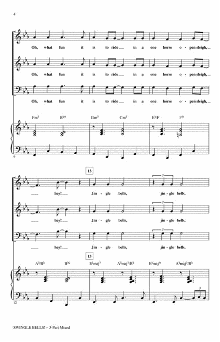 Swingle Bells! 3-Part scores gallery preview page 3