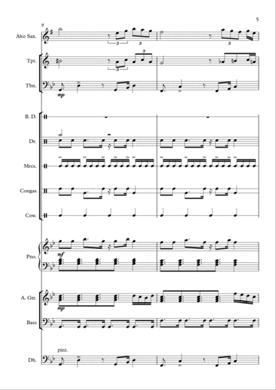 Salsa ao Início do Dia Jazz Ensemble scores gallery preview page 5