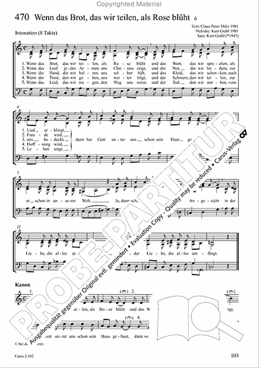 Chorbuch Gotteslob SAM 3-Part scores gallery preview page 104