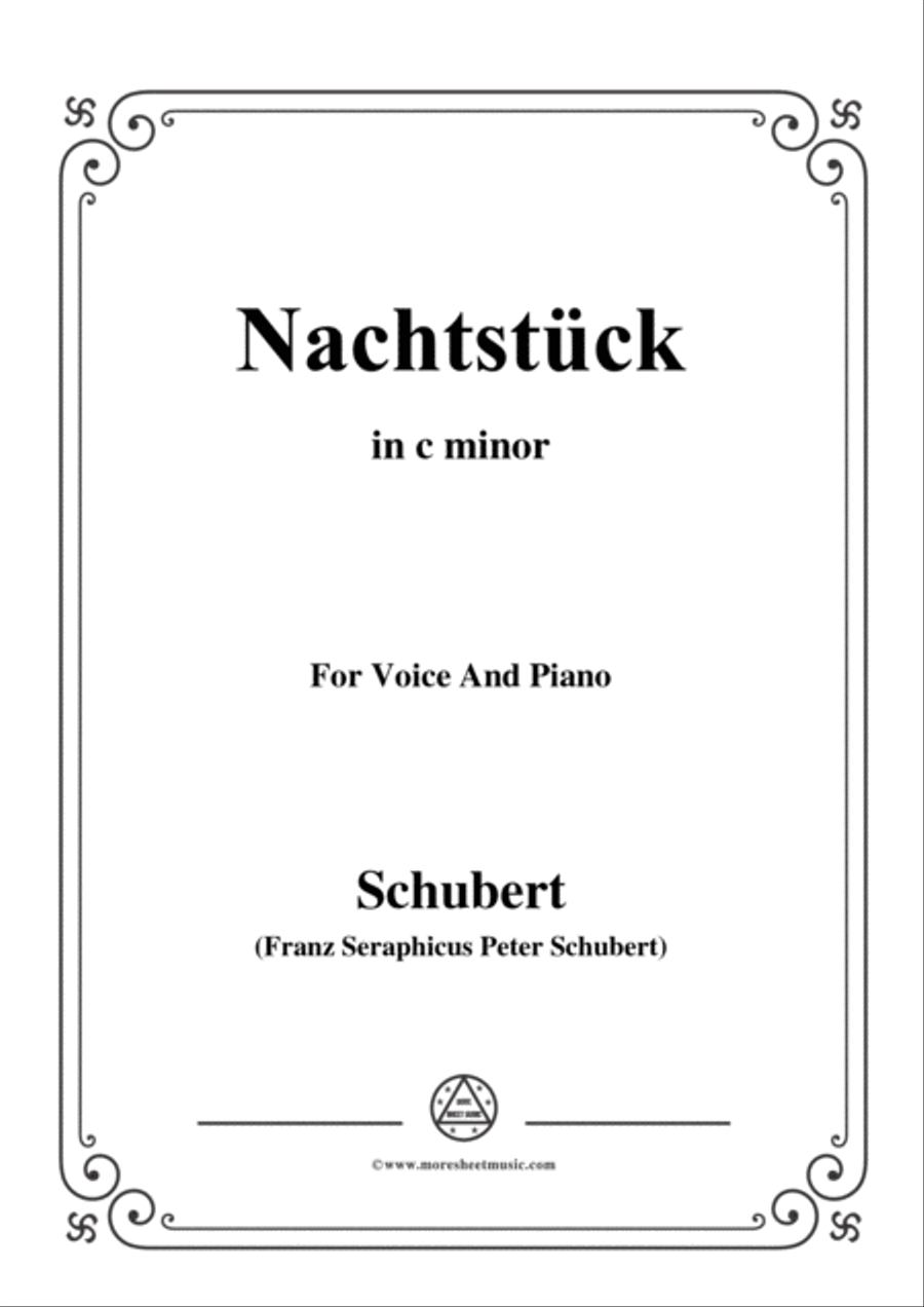 Schubert-Nachtstück,Op.36 No.2,in c minor,for Voice&Piano Voice scores gallery preview page 1