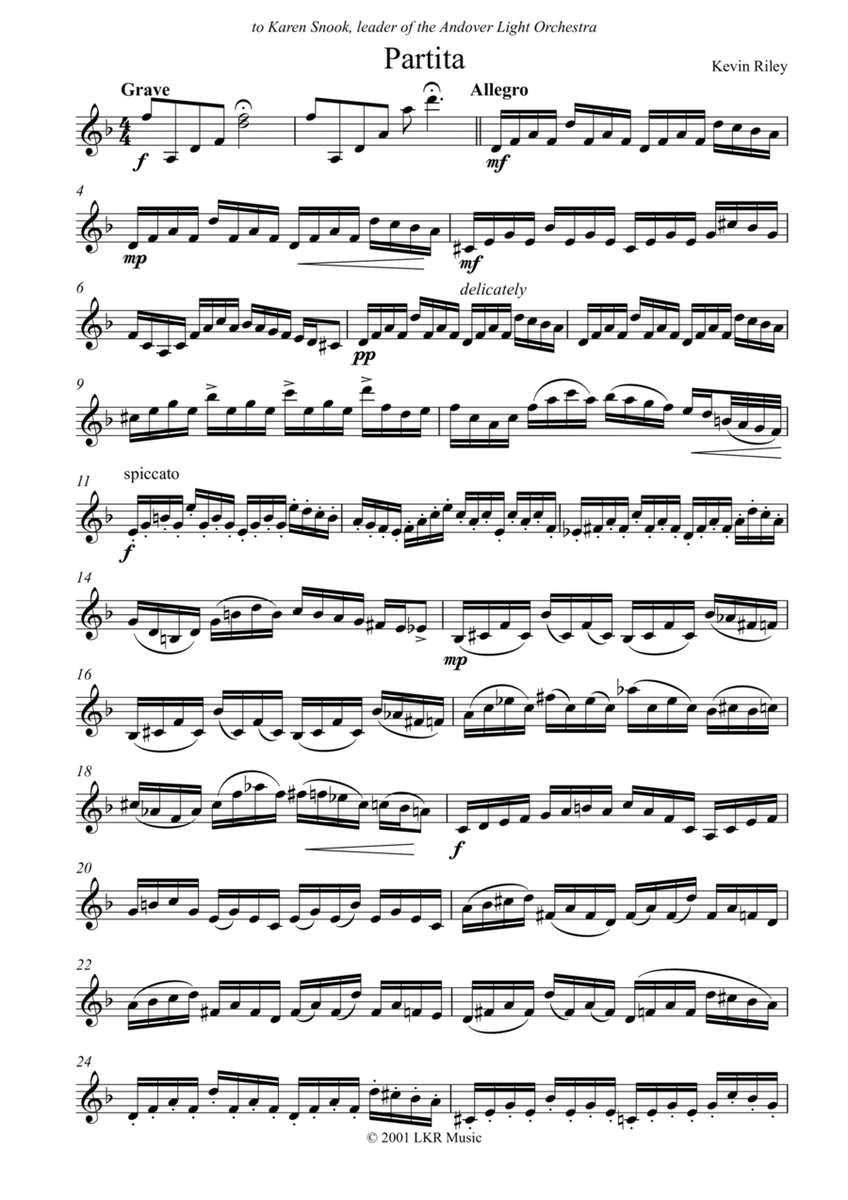 Partita for Solo Violin image number null