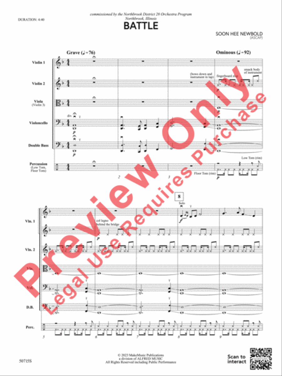 Battle Battle String Orchestra scores gallery preview page 4