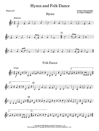 Hymn and Folk Dance: 1st F Horn