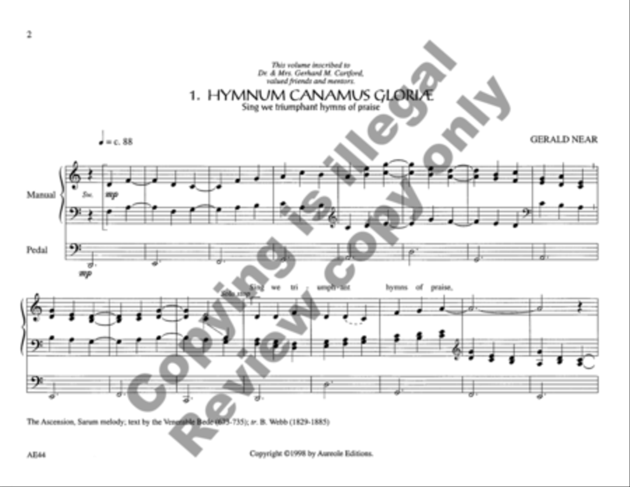 Chantworks, Set III Ascension, Pentecost, Trinity, Corpus Christi, Morning, Evening Organ scores gallery preview page 14