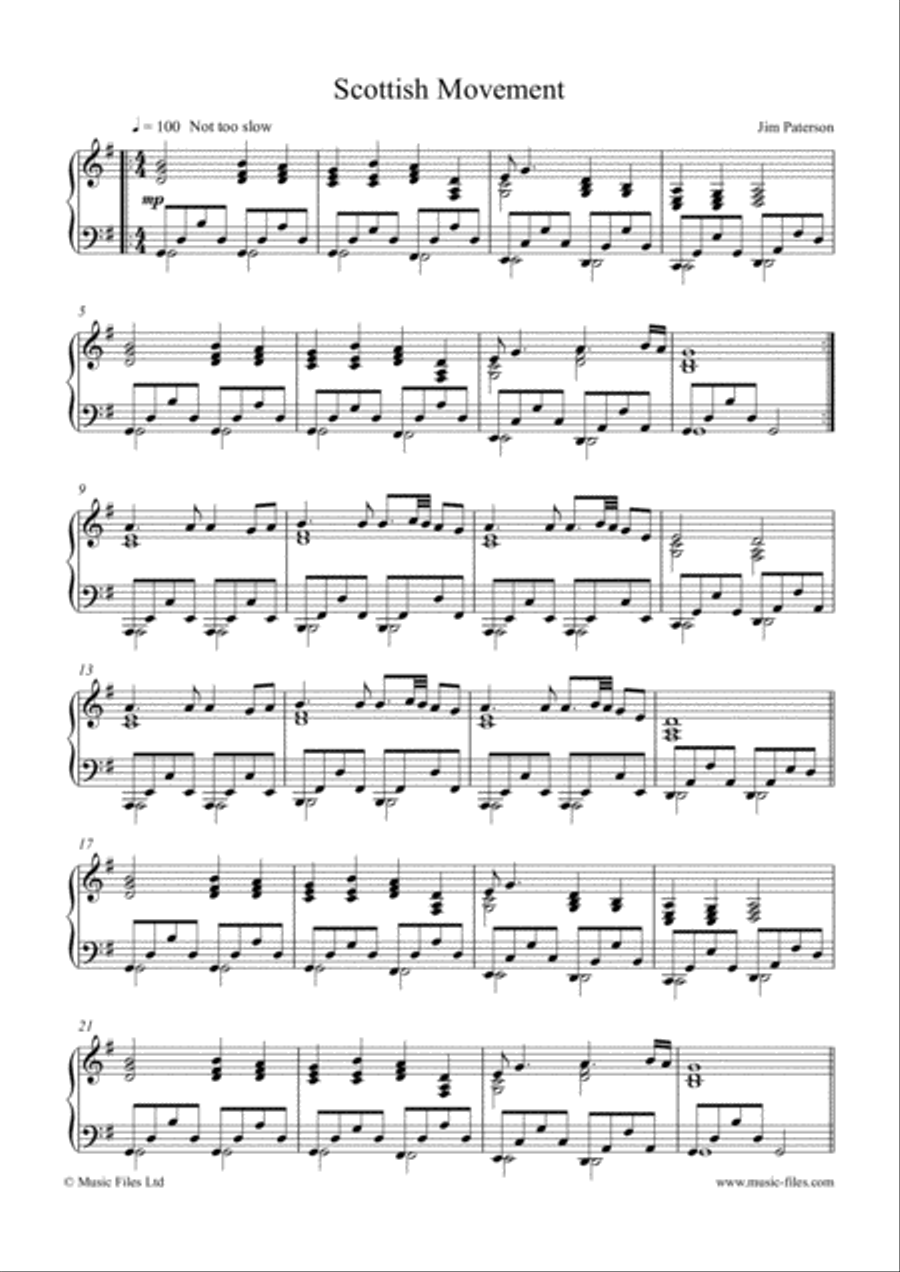 Scottish Movement Piano Solo scores gallery preview page 1