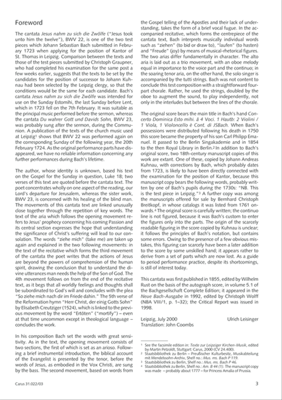 Jesus calling then the Twelve to him (Jesus nahm zu sich die Zwolfe) ATB scores gallery preview page 4