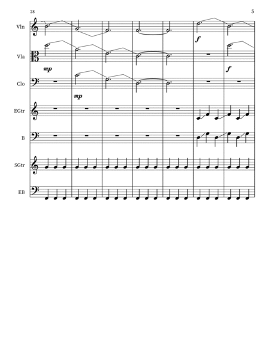 Océan aux Cordes Large Ensemble scores gallery preview page 5