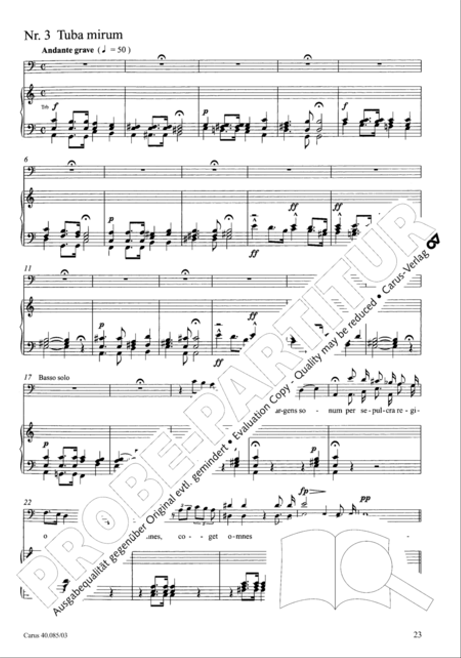 Missa pro defunctis Missa pro defunctis 4-Part scores gallery preview page 24