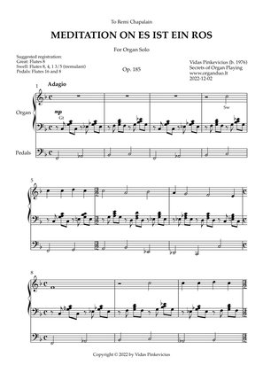 Meditation on Es ist ein Ros, Op. 185 (Organ Solo) by Vidas Pinkevicius