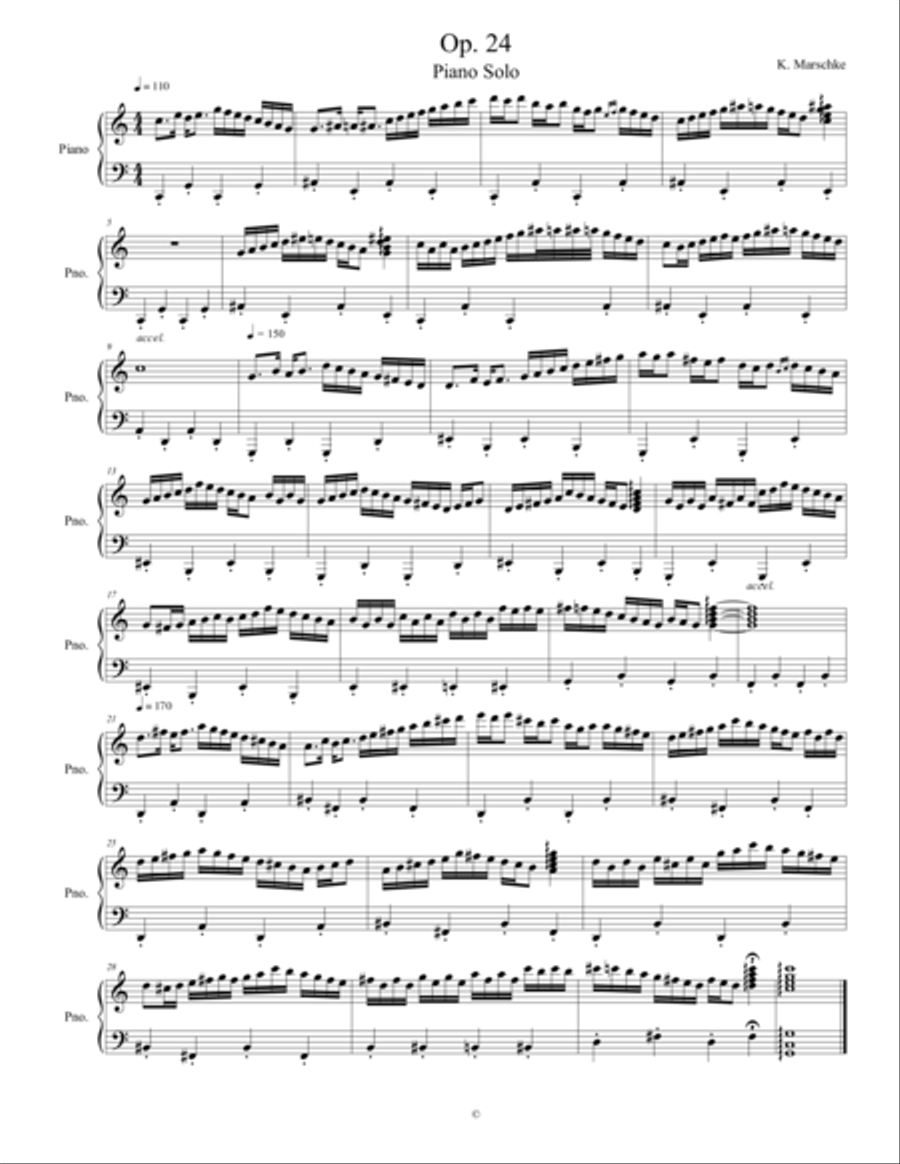 Op. 24 for Piano Op. 24 for Piano Piano Solo scores gallery preview page 1