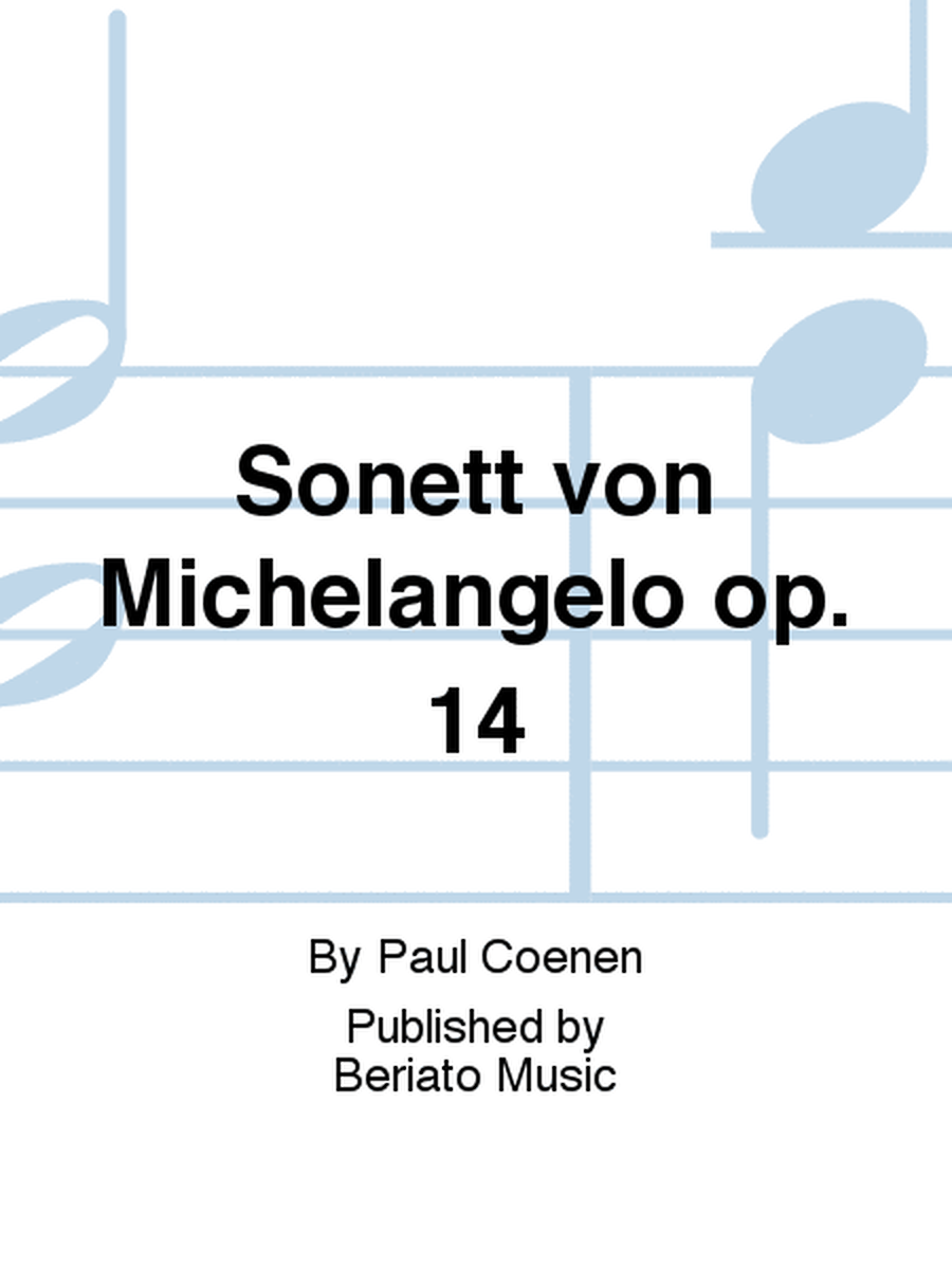 Sonett von Michelangelo op. 14