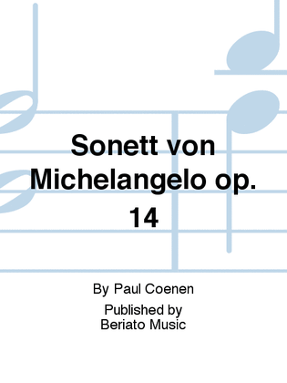 Book cover for Sonett von Michelangelo op. 14