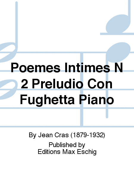 Poemes Intimes N 2 Preludio Con Fughetta Piano