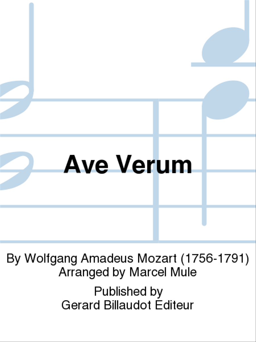Ave Verum Saxophone Quartet scores gallery preview page 1