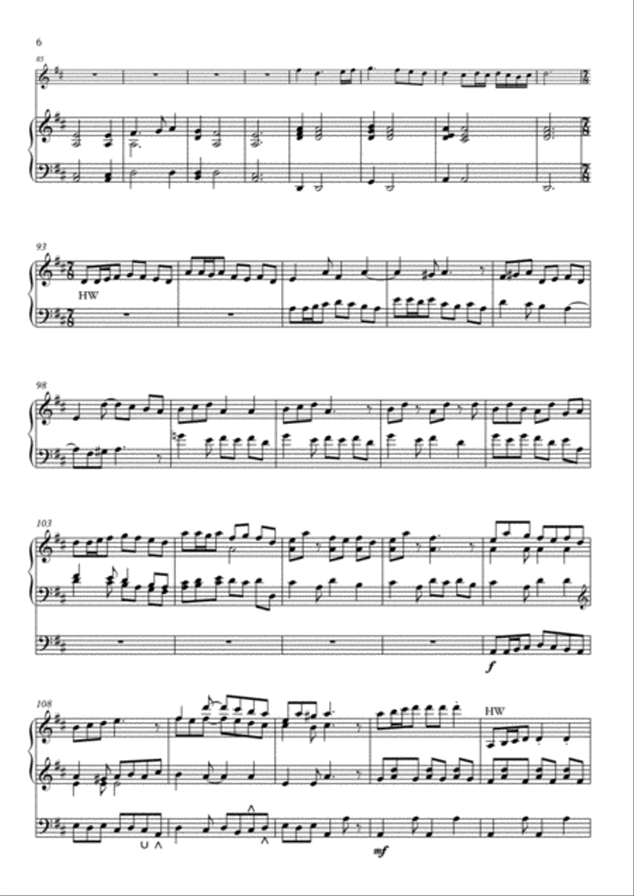 Danse niçoise for trumpet & organ, timp./perc. ad lib Small Ensemble scores gallery preview page 6