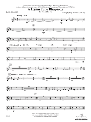 A Hymn Tune Rhapsody: 2nd B-flat Trumpet