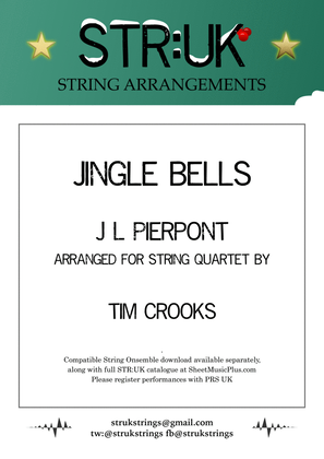 Book cover for Jingle Bells (STR:UK String Quartet Version)