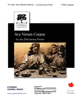 Book cover for Ave Verum Corpus - TTBB