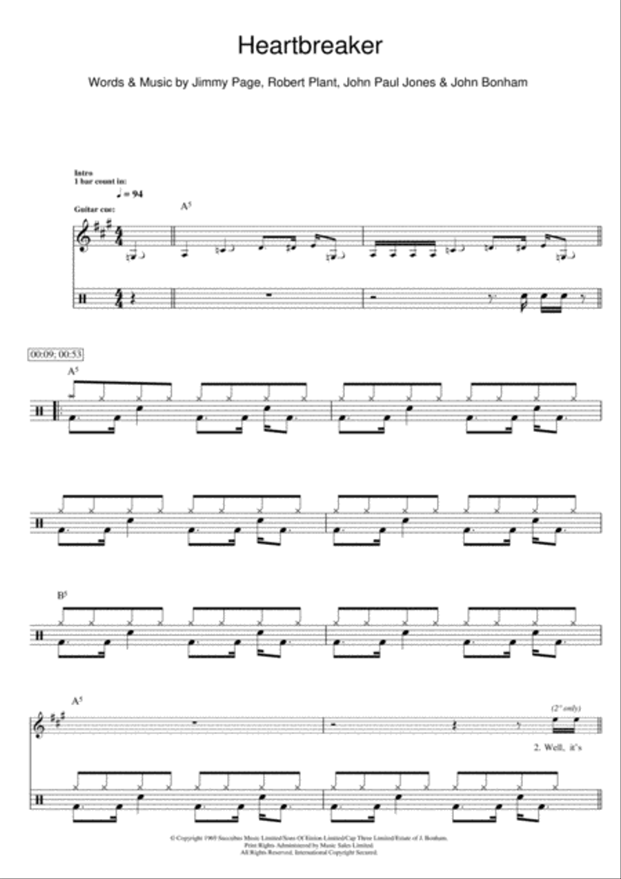 Heartbreaker Drums scores gallery preview page 1