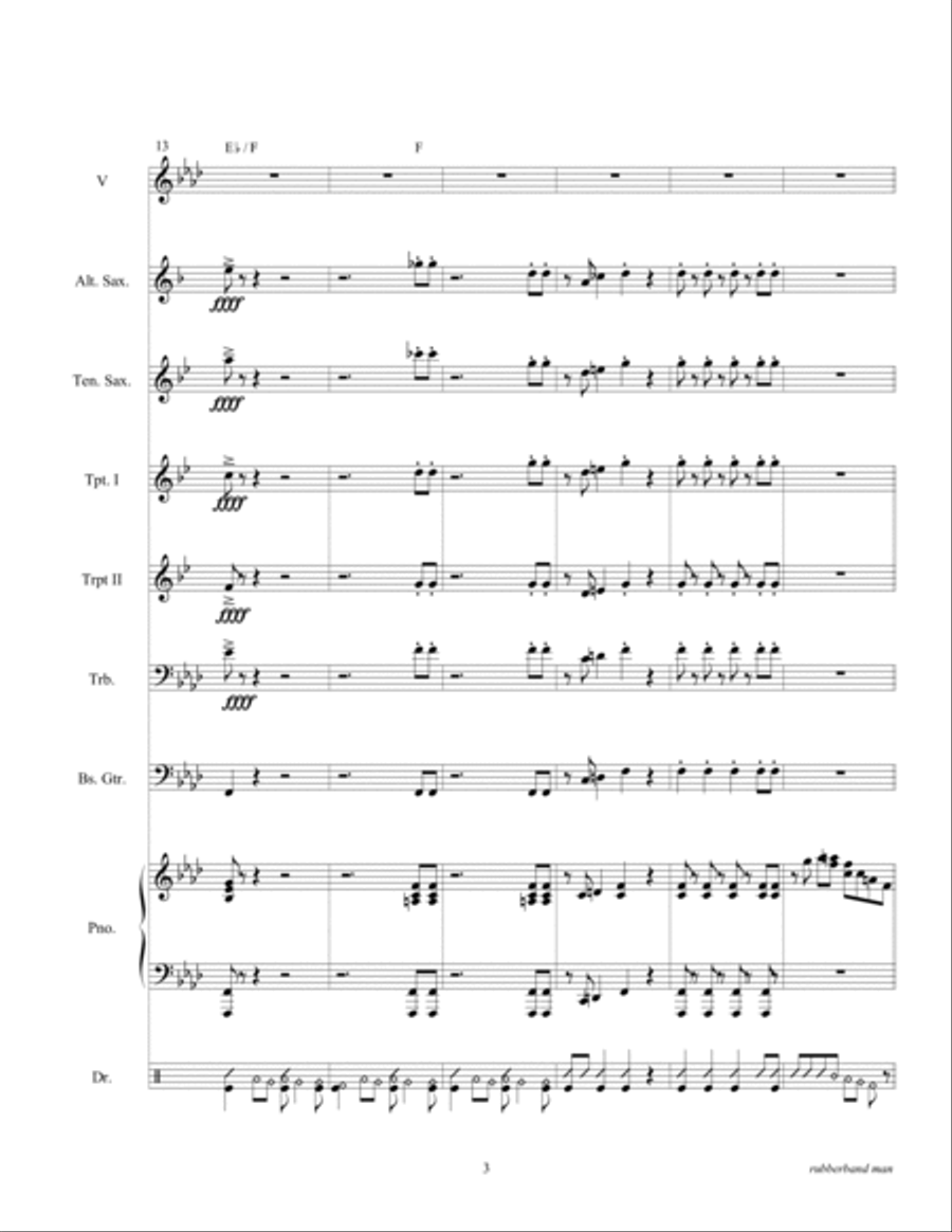 The Rubberband Man Large Ensemble scores gallery preview page 5