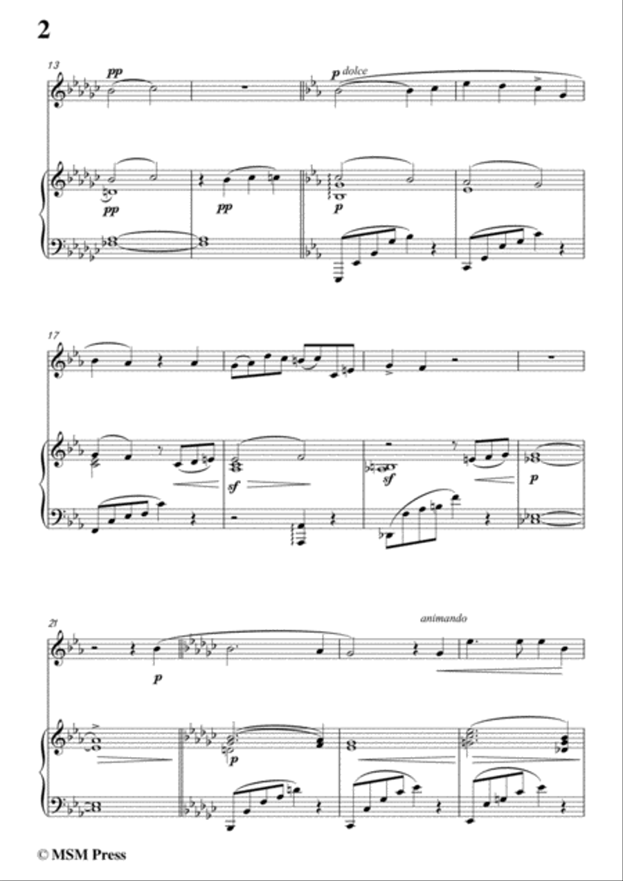 Mahler-Nun seh' ich wohl,warum so dunkle Flammen(Kindertotenlieder Nr. 2) , for Flute and Piano Flute Solo scores gallery preview page 4