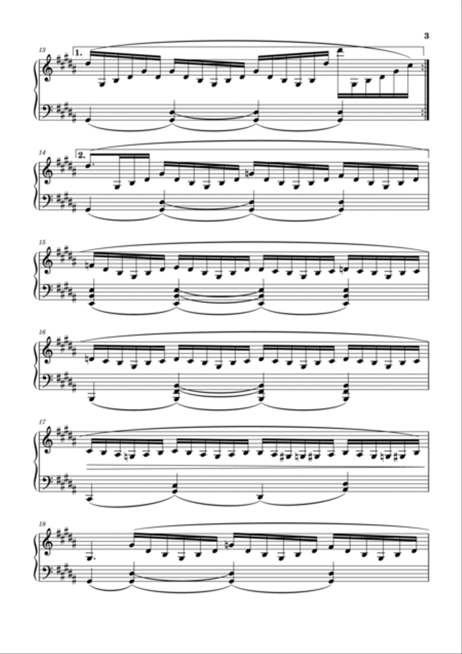 Caught in the storm Piano Solo scores gallery preview page 3