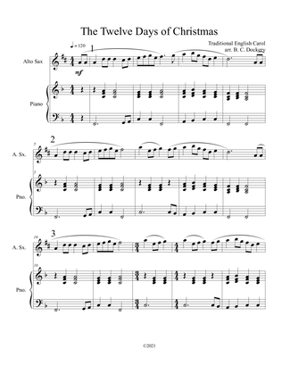 The Twelve Days of Christmas (Alto Sax Solo with Piano Accompaniment)