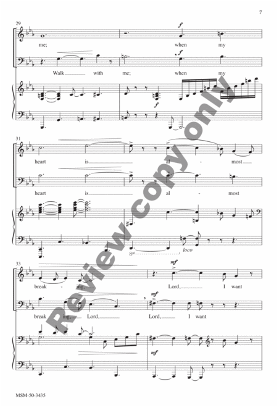 I Want Jesus to Walk with Me 3-Part scores gallery preview page 7