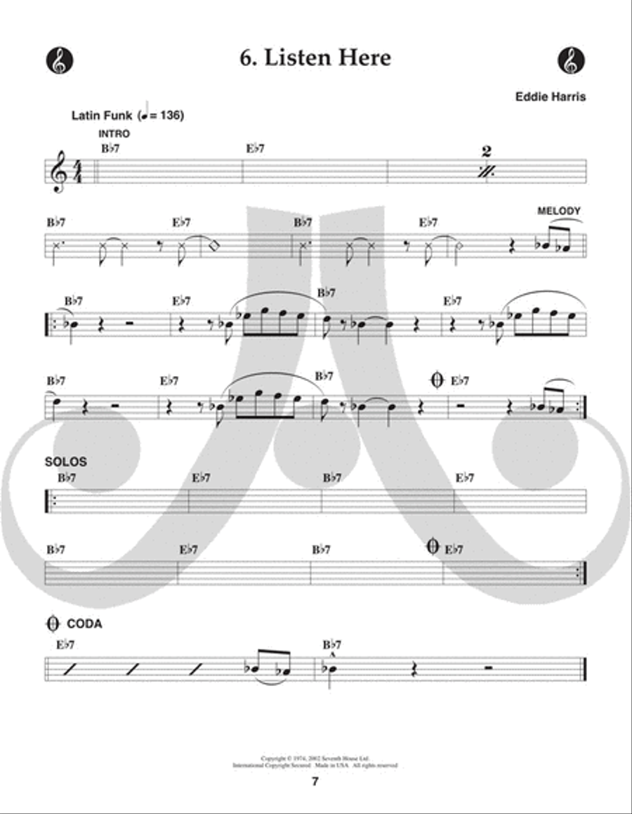 Volume 127 - Eddie Harris - Listen Here Voice scores gallery preview page 6