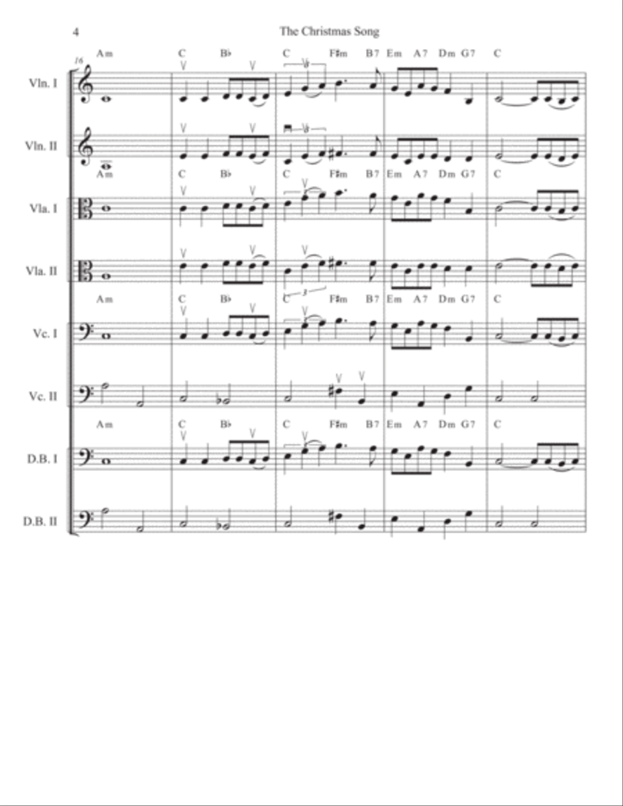 The Christmas Song (chestnuts Roasting On An Open Fire) Cello scores gallery preview page 4