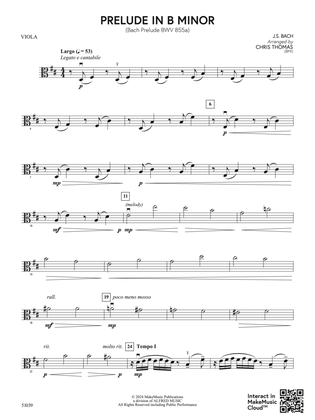 Book cover for Prelude in B Minor: Viola
