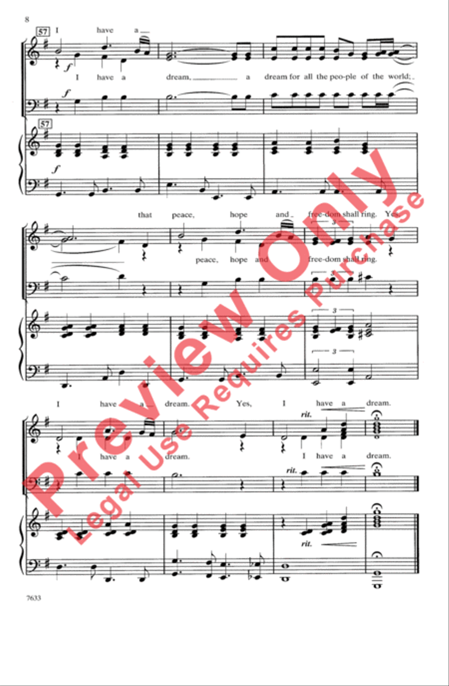 I Have a Dream 3-Part scores gallery preview page 8