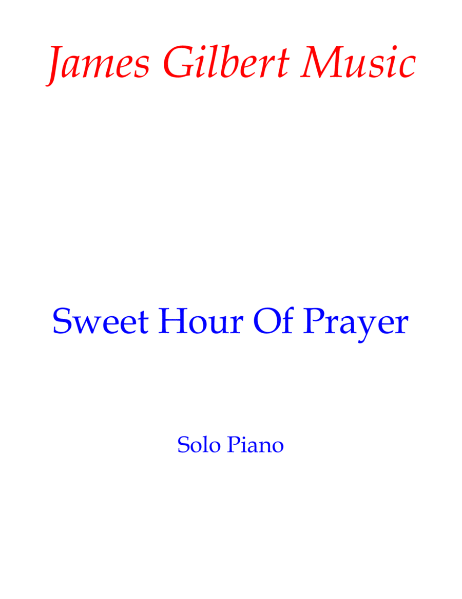 Sweet Hour Of Prayer Piano Solo scores gallery preview page 1
