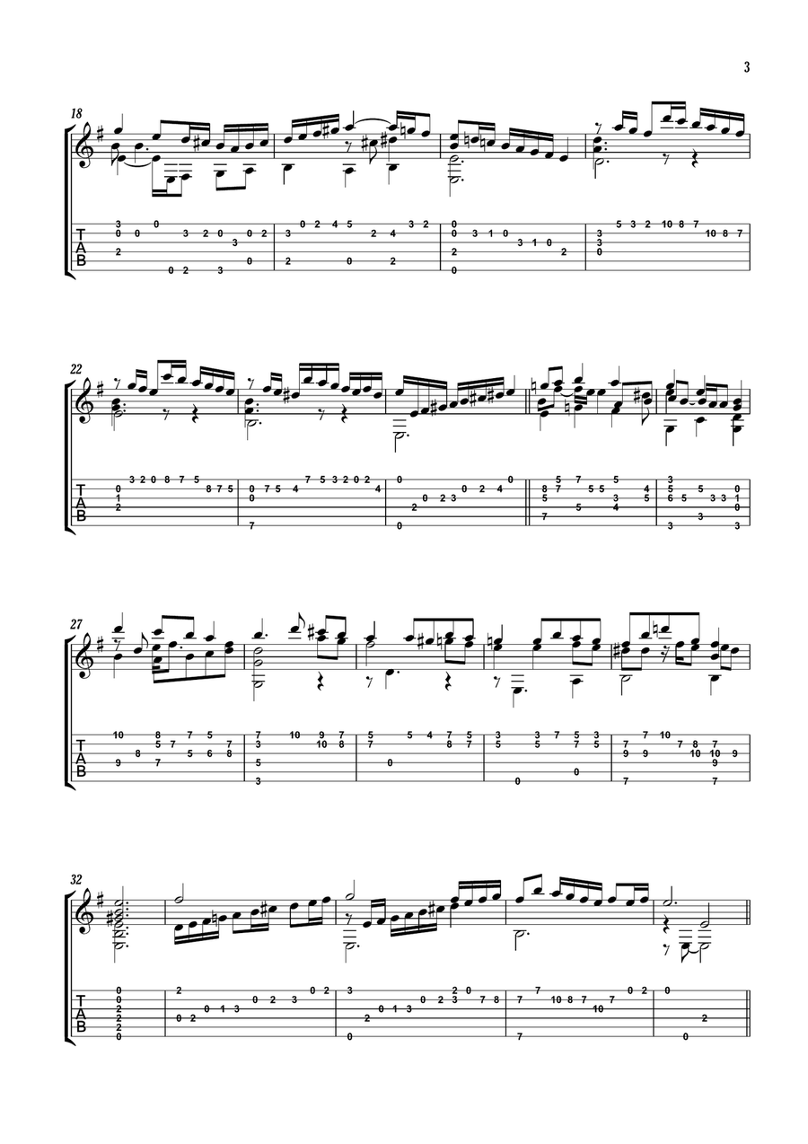Walsingham Walsingham Classical Guitar scores gallery preview page 3