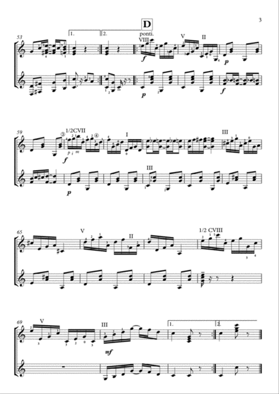 Black And White Rag - guitar duet Electric Guitar scores gallery preview page 3