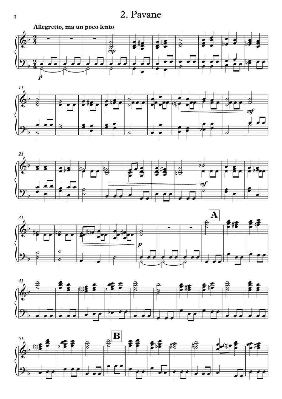 Capriol Suite, Piano Reduction for Solo Performance Piano Solo scores gallery preview page 3