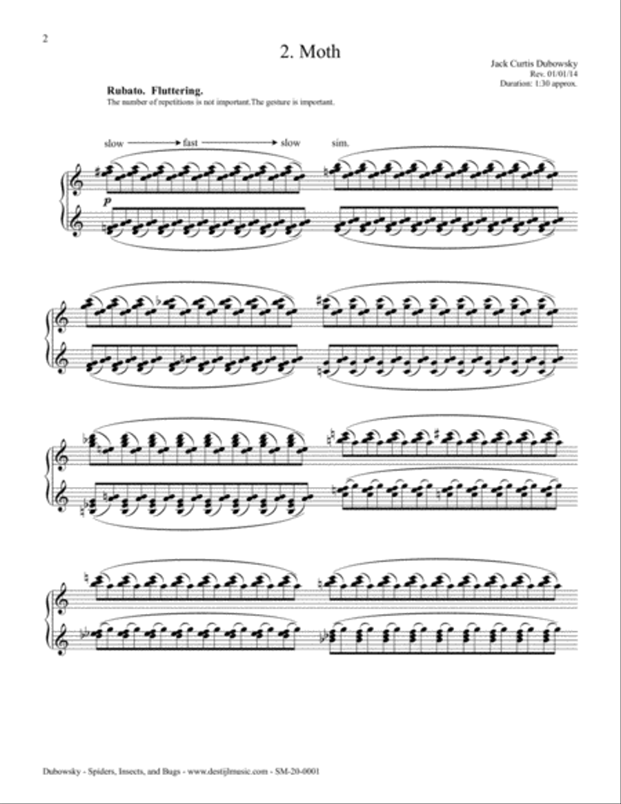 Spiders, Insects, and Bugs: Twelve Miniatures for Piano Piano Solo scores gallery preview page 6