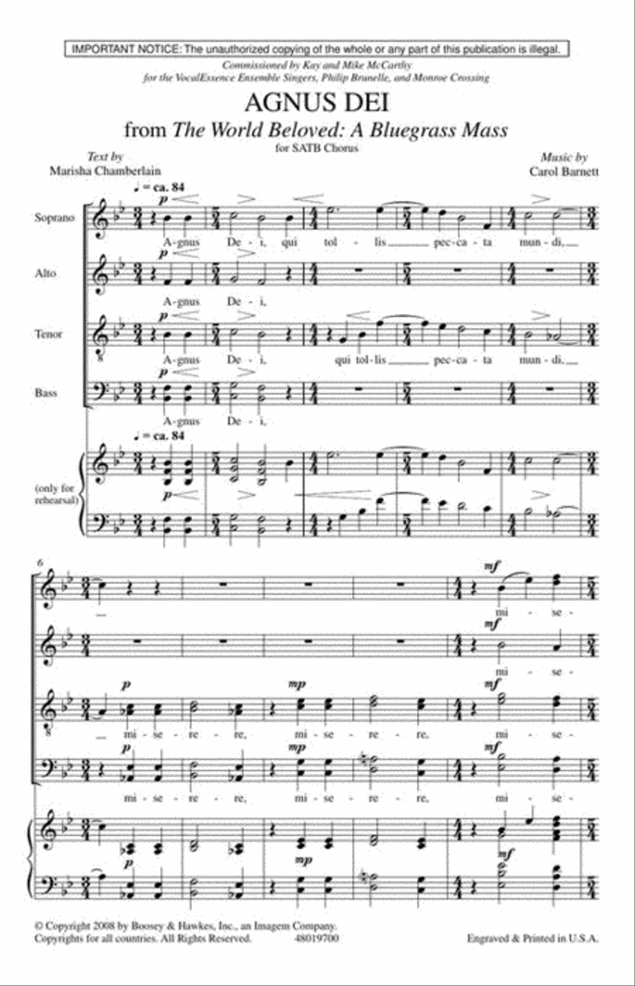 Agnus Dei 4-Part scores gallery preview page 4