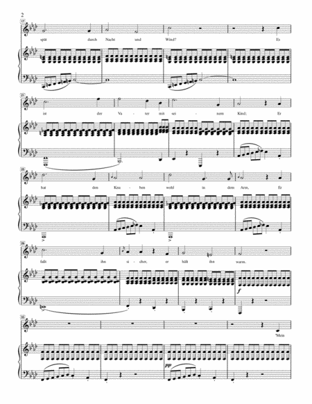 Schubert - Erlkonig - Medium Voice in F minor