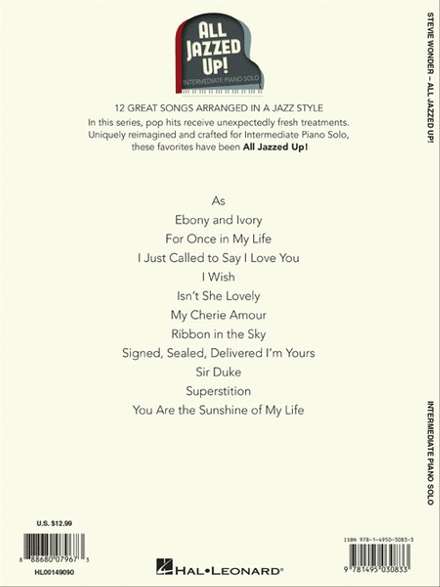 Stevie Wonder – All Jazzed Up! Piano Solo scores gallery preview page 6