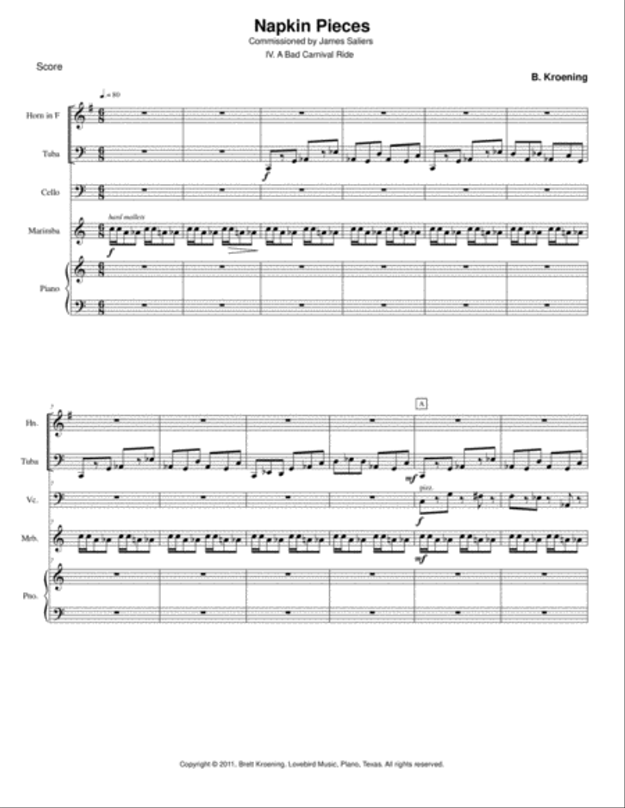 Napkin Pieces Napkin Pieces Horn scores gallery preview page 2