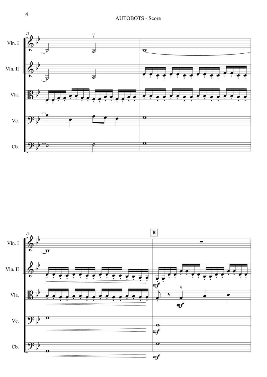 Autobots String Orchestra scores gallery preview page 4